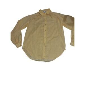 Vintage button up women's long sleeved top Stuffed Shirt Company Yellow